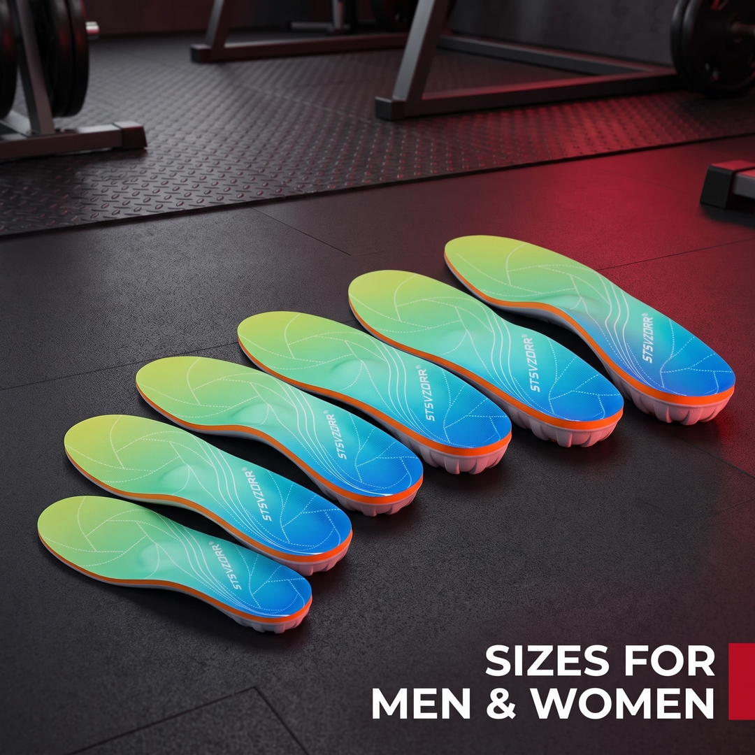 Orthopedic Shoe Insoles Arch Support Inserts Plantar Fasciitis Relief Flat Feet Metatarsal Pain Support Men Women All Day Standing Walking Comfort