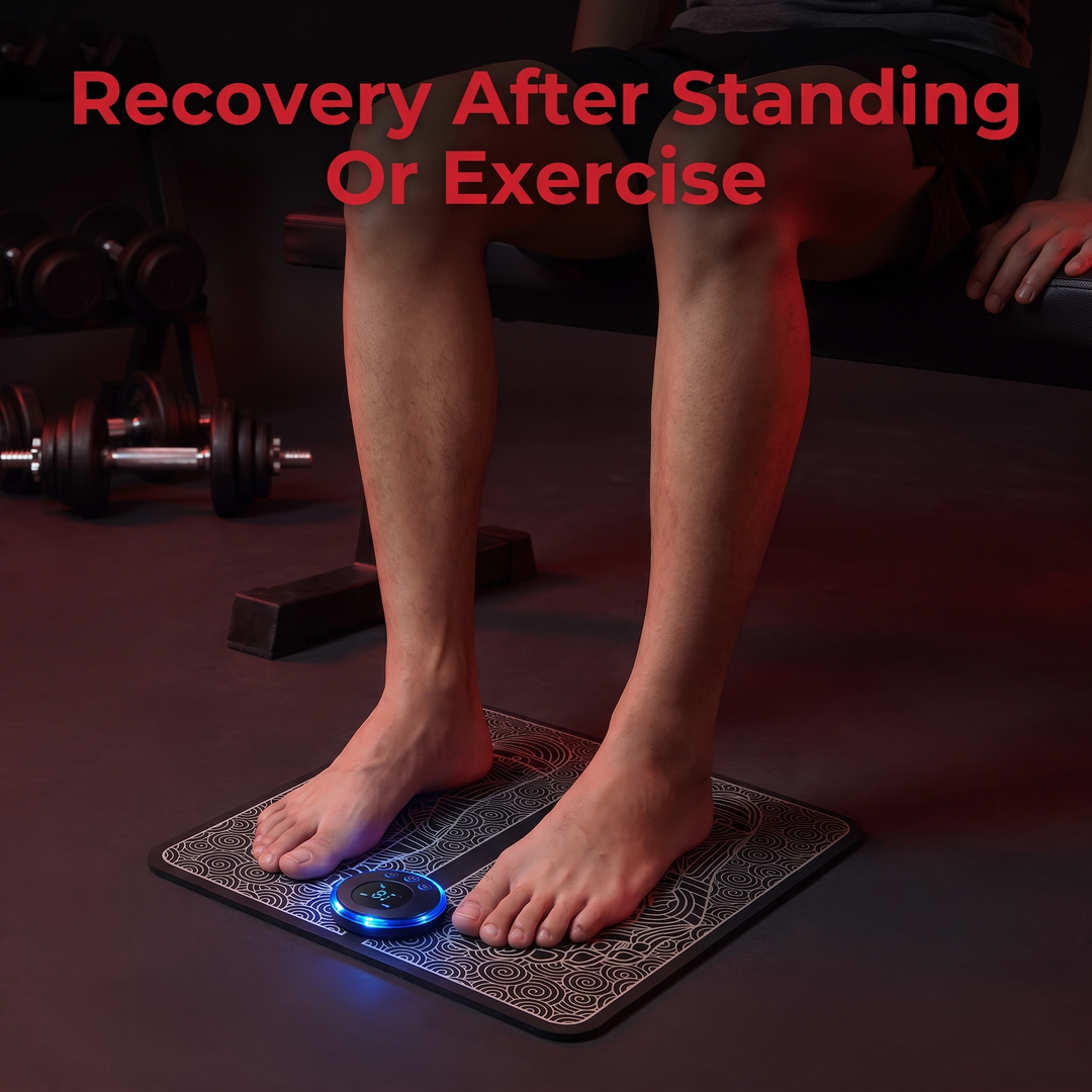 Portable EMS Foot Massager Pad Foldable Electric Muscle Stimulator Mat Foot Circulation Pad Leg Feet Relief Home Use Recovery