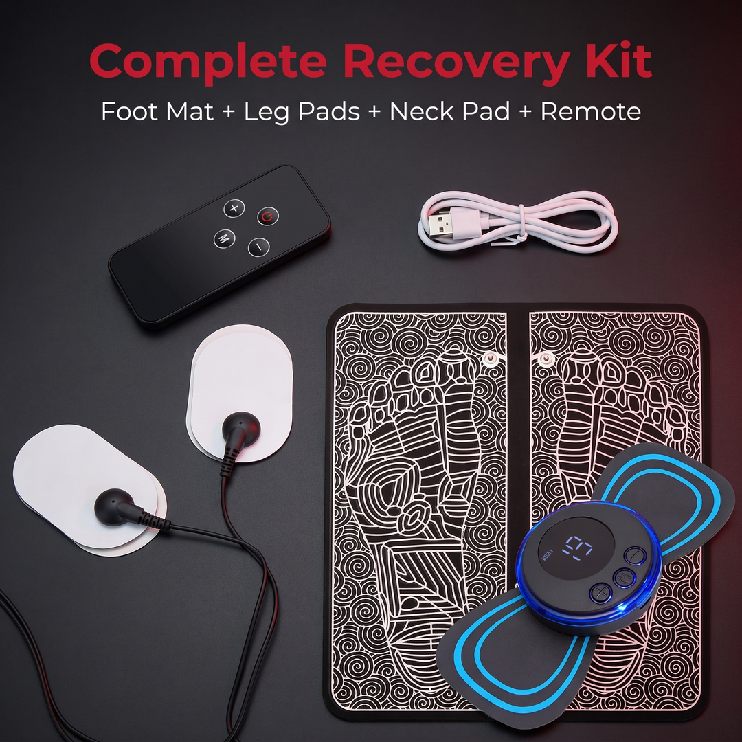 Portable EMS Foot Massager Pad Foldable Electric Muscle Stimulator Mat Foot Circulation Pad Leg Feet Relief Home Use Recovery
