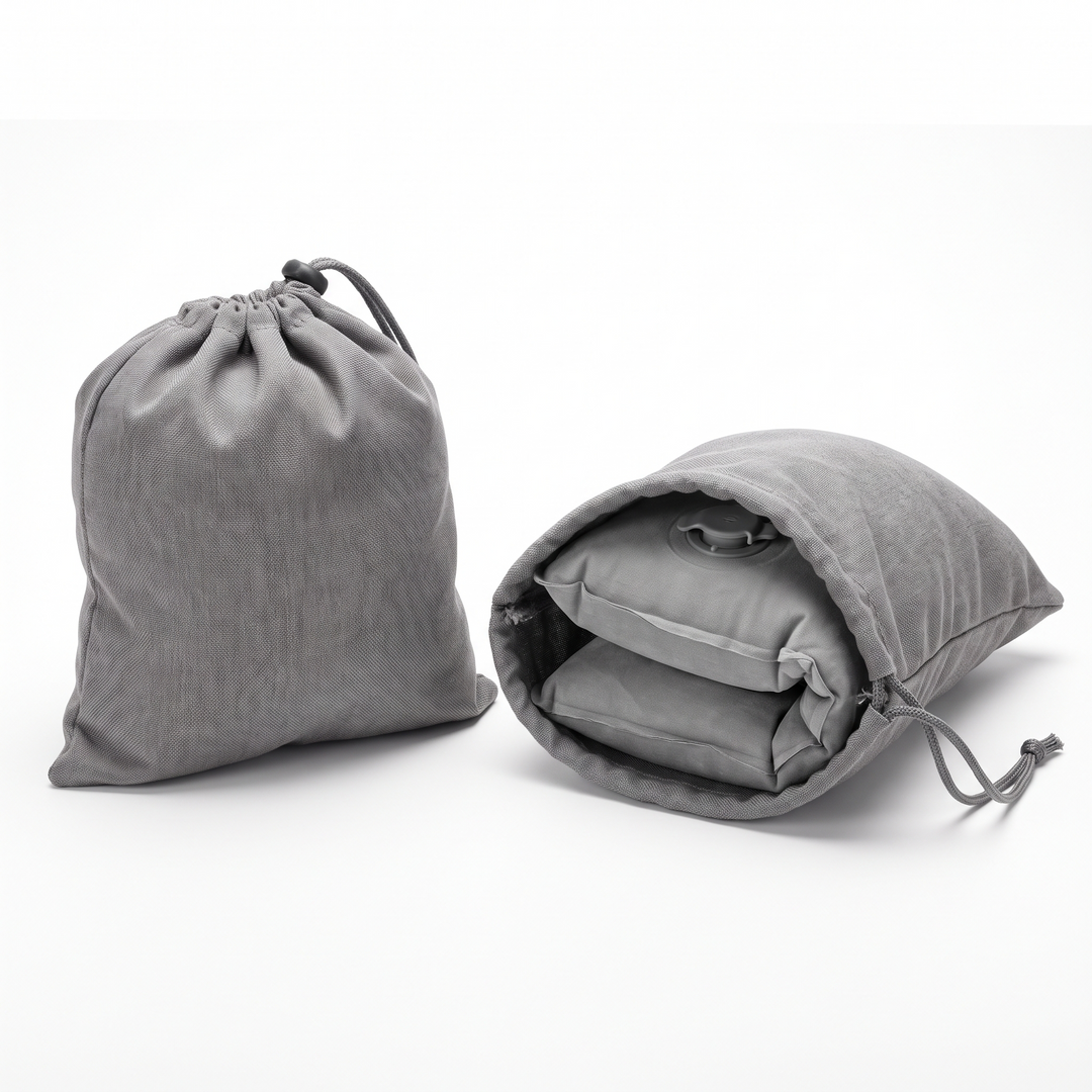 Portable Inflatable Camping Pillow Ultralight Travel Pillow Neck Lumbar Support Hiking Backpacking Sleeping Pillow Compact Air Pillow for Outdoor Home Use