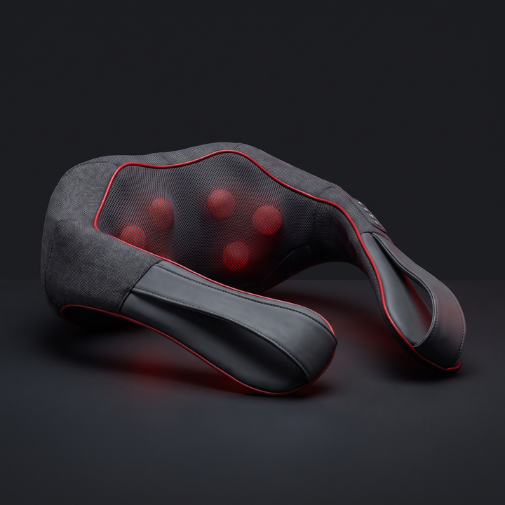 Portable Neck and Shoulder Massager with Heat Compress Function Back Muscle Pain Relief Bionic Kneading Home Recovery Device