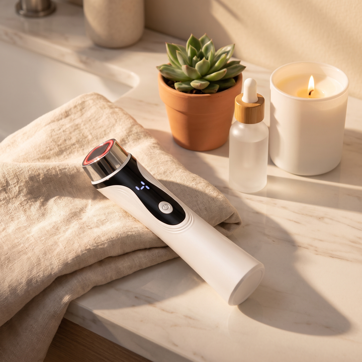 Professional 4-in-1 Microcurrent Facial Device LED Light Therapy Skin Massager Contouring Lifting Firming Face Care Tool for Home Use