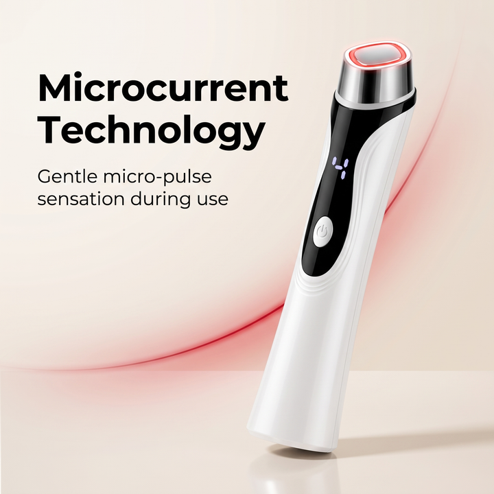 Professional 4-in-1 Microcurrent Facial Device LED Light Therapy Skin Massager Contouring Lifting Firming Face Care Tool for Home Use
