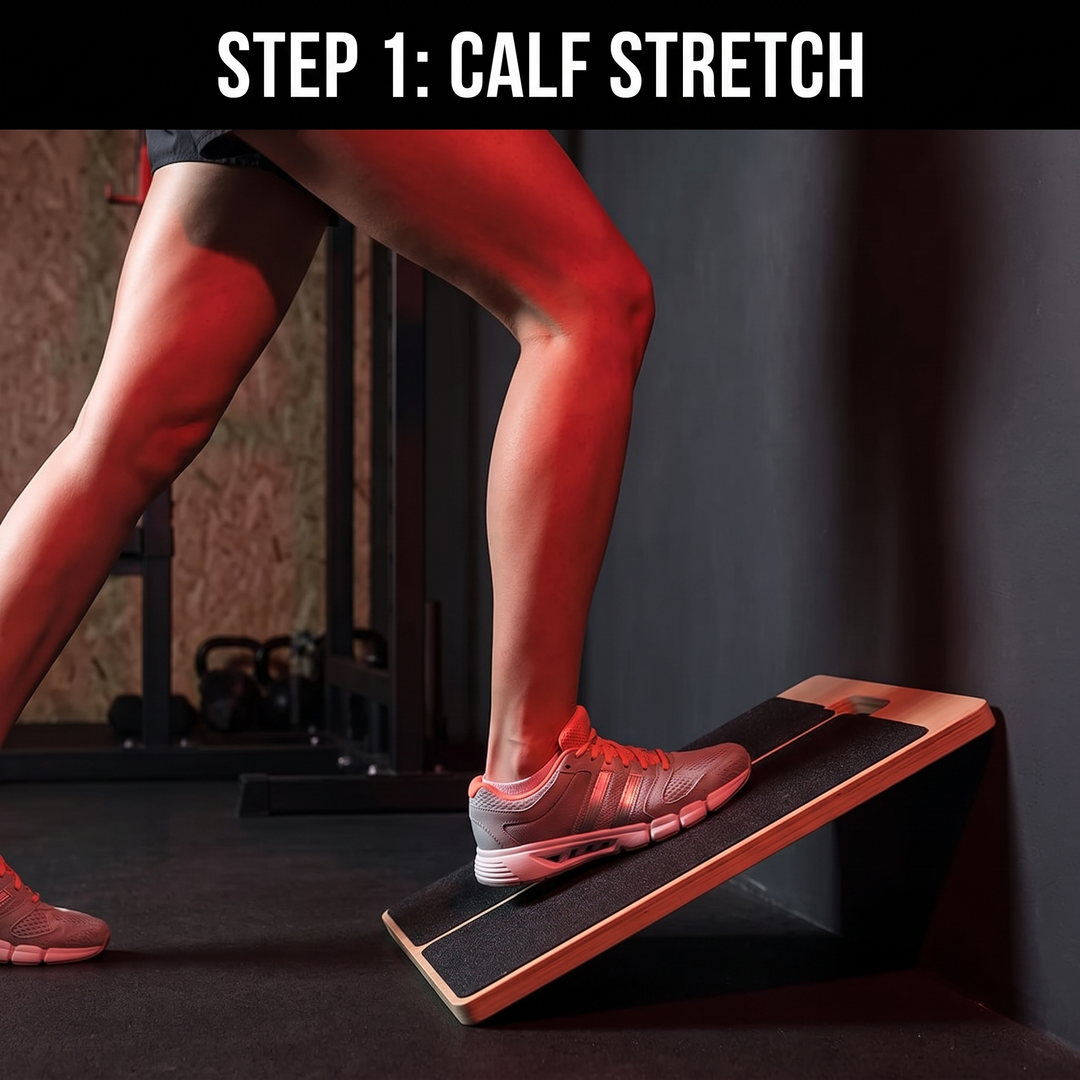 Professional Adjustable Slant Board Wooden Calf Stretching Board Non-Slip Squat Wedge Stretch Board for Home Gym Mobility Strength Training