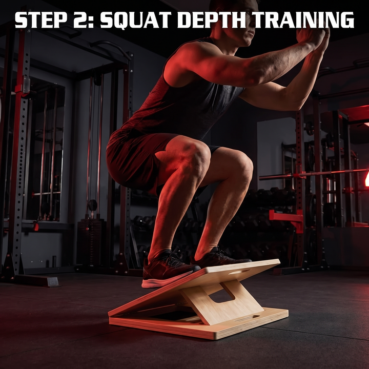 Professional Adjustable Slant Board Wooden Calf Stretching Board Non-Slip Squat Wedge Stretch Board for Home Gym Mobility Strength Training