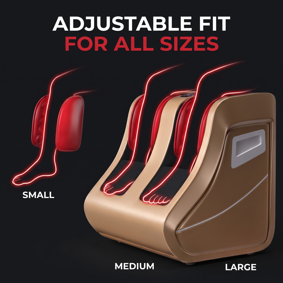 Professional Air Compression Foot and Leg Massager Calf Foot Massage Machine with Adjustable Pressure Settings for Circulation Recovery and Relaxation Home Use