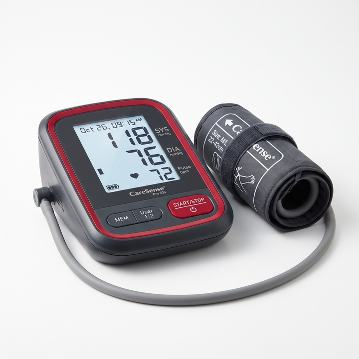 Professional Blood Pressure Monitor Upper Arm Automatic Digital BP Monitor with Heart Rate Detection Home Health Monitoring Portable