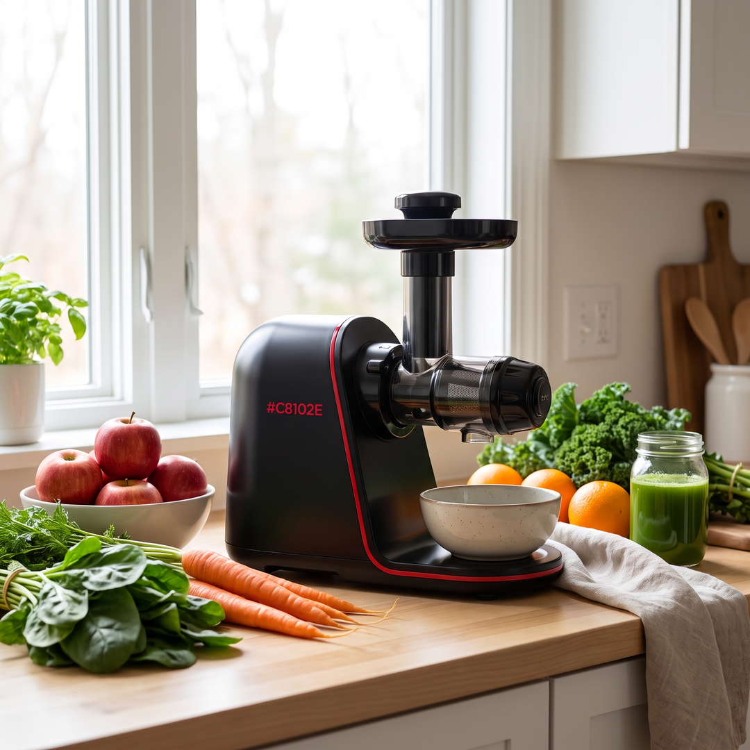 Professional Cold Press Juicer Slow Masticating Juicer for Whole Fruits and Vegetables Smoothie Blender Food Mixer with Ice Crusher Function Kitchen Juicer