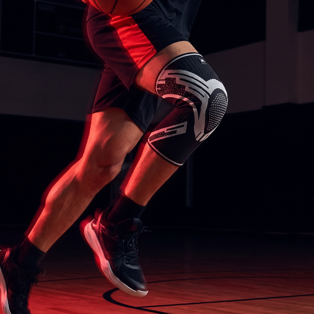 Professional Compression Knee Support Sleeve Elastic Breathable Knee Brace Sports Protector for Gym Running Basketball Volleyball Fitness Recovery