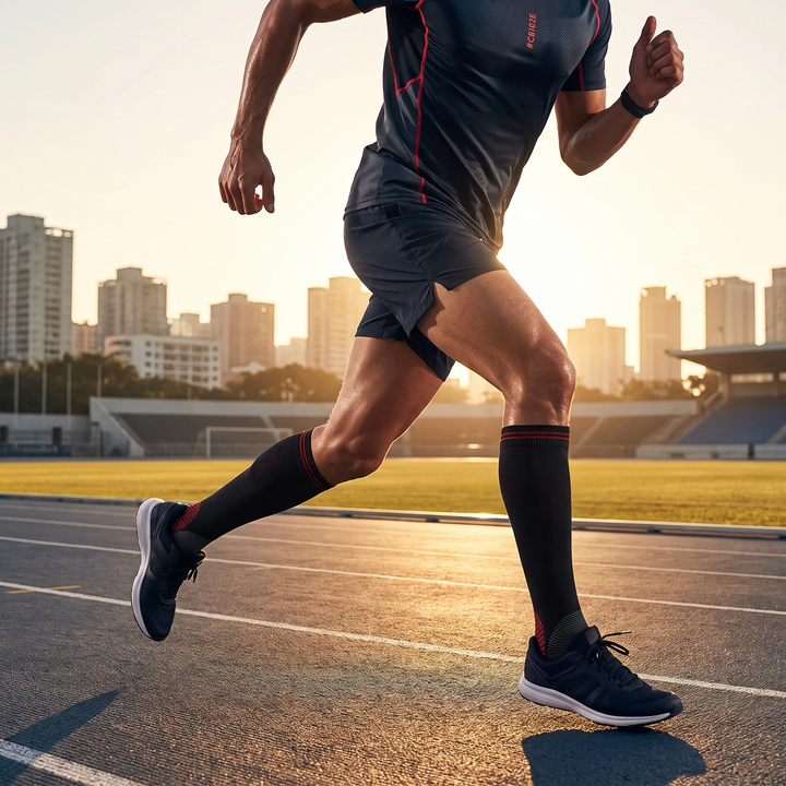Professional Compression Sports Socks Graduated Support Stockings for Running Cycling Golf Rugby Nursing Circulation Recovery Unisex