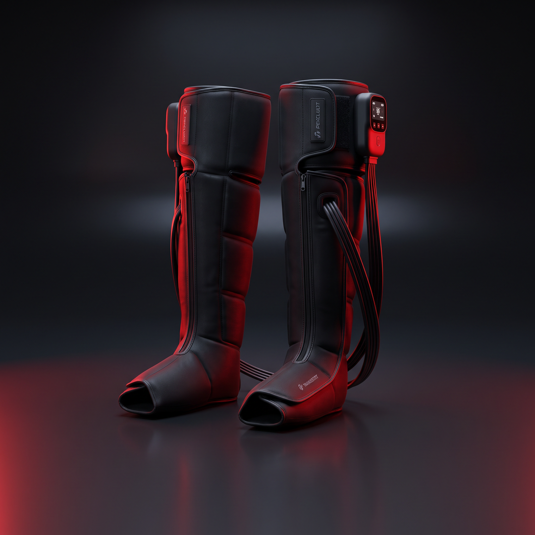 Professional Cryotherapy Electric Air Compression Recovery Boot Pair Leg Foot Massager 4 Chambers 5 Modes 30-240mmHg Sports Recovery Rehabilitation