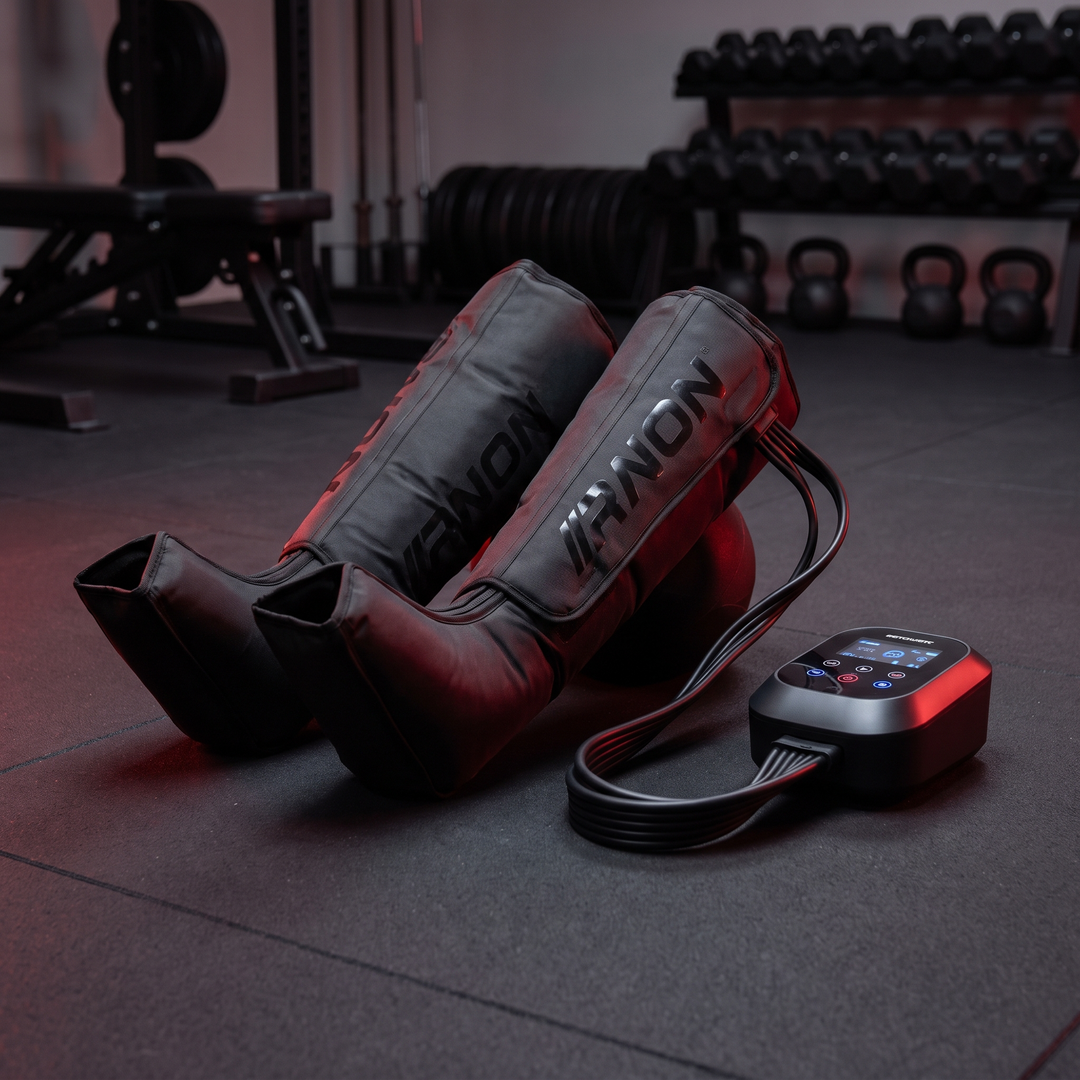 Professional Cryotherapy Electric Air Compression Recovery Boot Pair Leg Foot Massager 4 Chambers 5 Modes 30-240mmHg Sports Recovery Rehabilitation