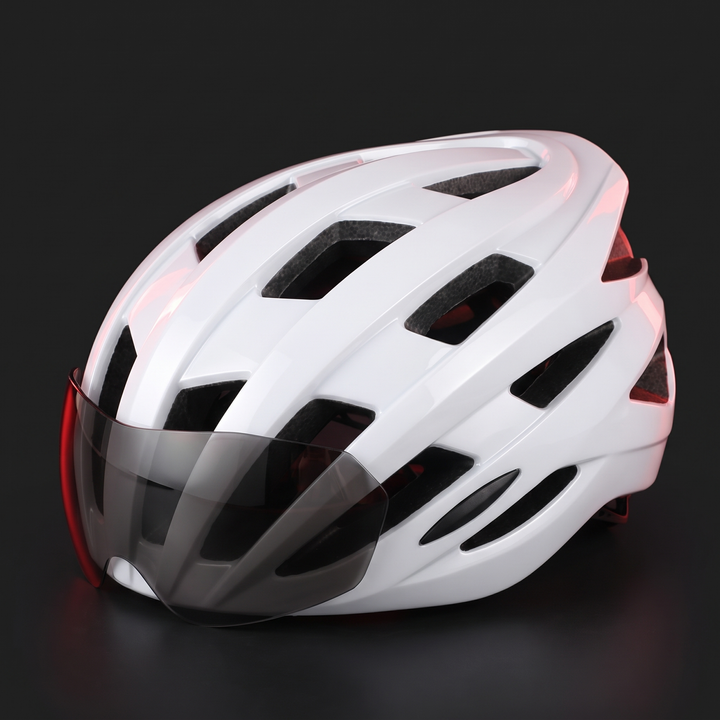 Professional Cycling Helmet with Magnetic Goggle Lens Integrated Moulding MTB Bike Helmet Breathable Ultralight Road Bicycle Safety Cap for Men Women