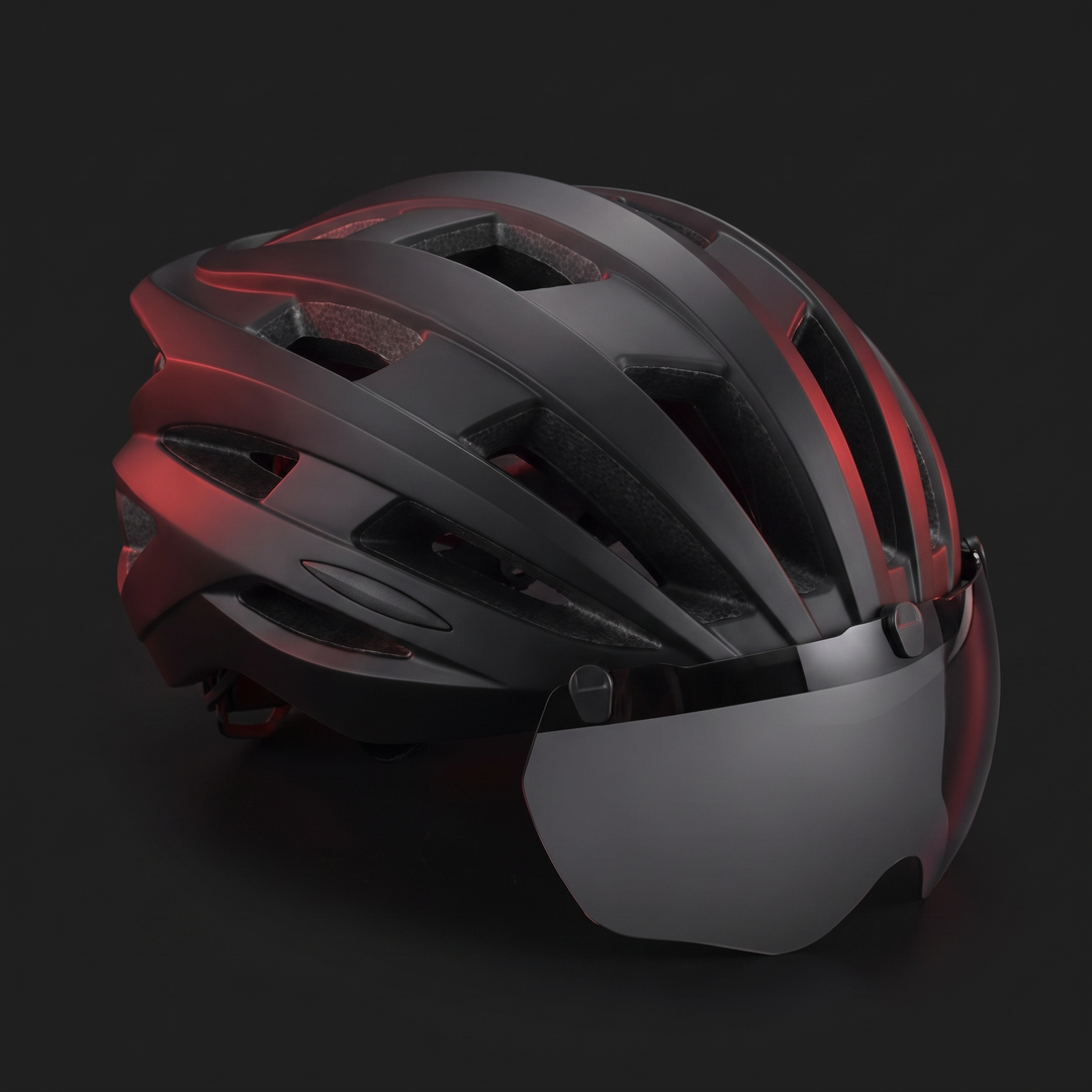 Professional Cycling Helmet with Magnetic Goggle Lens Integrated Moulding MTB Bike Helmet Breathable Ultralight Road Bicycle Safety Cap for Men Women