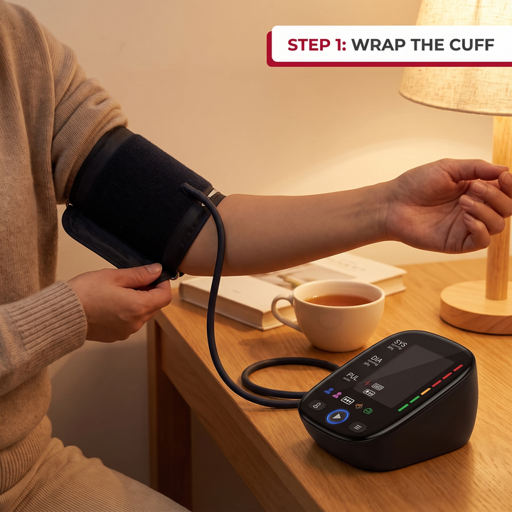 Professional Digital Blood Pressure Monitor Upper Arm Automatic BP Cuff Machine LED Display Sphygmomanometer Home Use Health Monitoring