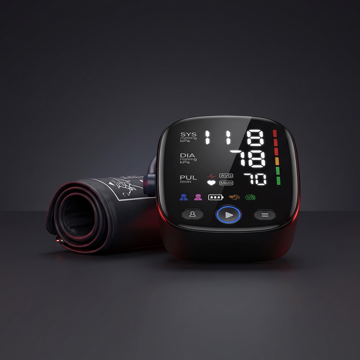 Professional Digital Blood Pressure Monitor Upper Arm Automatic BP Cuff Machine LED Display Sphygmomanometer Home Use Health Monitoring