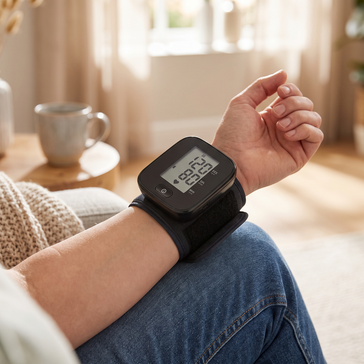 Professional Digital Wrist Blood Pressure Monitor Automatic Sphygmomanometer BP Pulse Rate Meter Heart Rate Tonometer Home Use