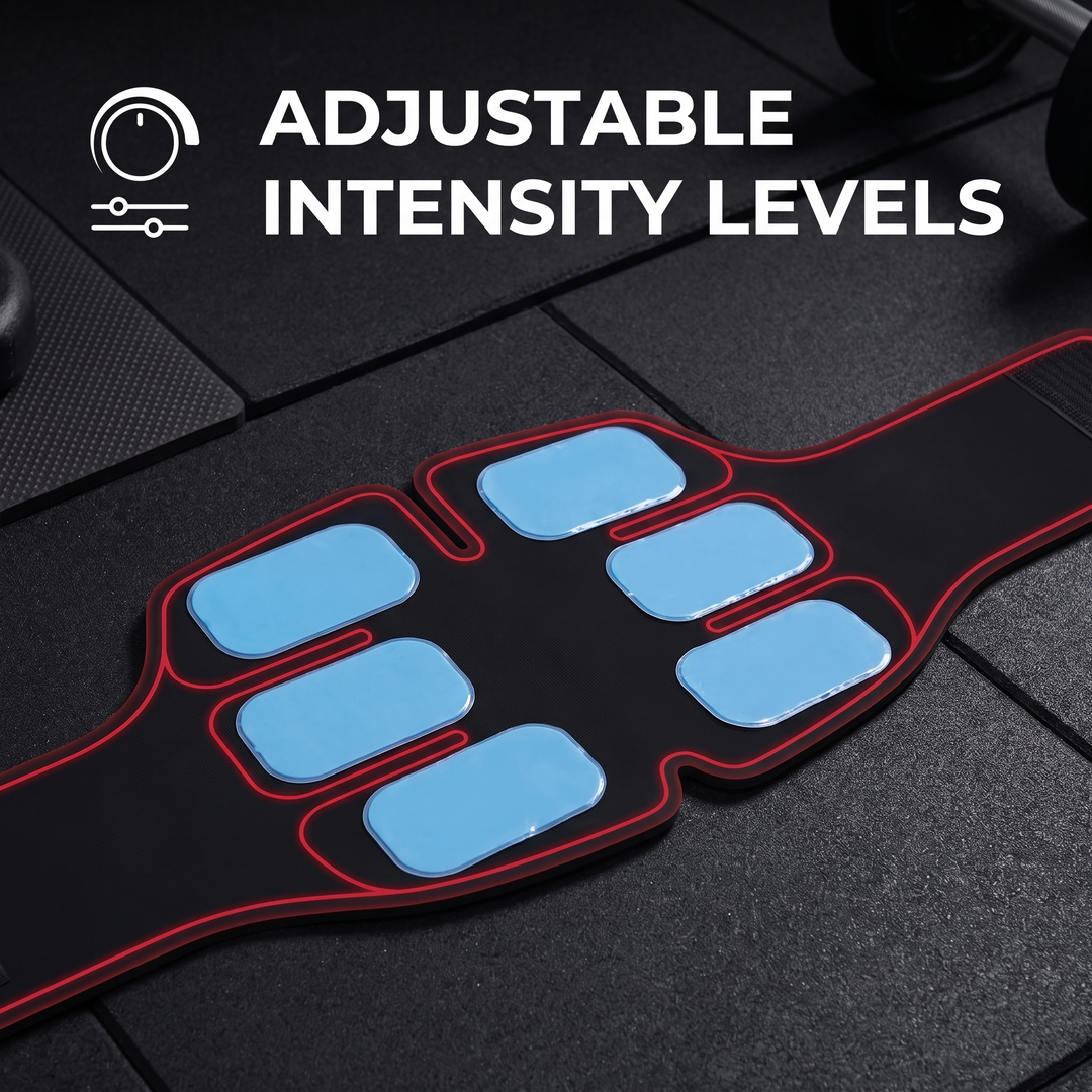 Professional EMS Abs Trainer Abdominal Muscle Stimulator Electric Toning Belt Wireless USB Rechargeable Home Gym Fitness Training Belt