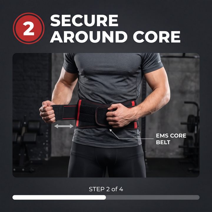 Professional EMS Core Trainer Belt Muscle Stimulator Abdominal Toning Belt 9 Intensity Levels USB Rechargeable No Gel Required Home Fitness Recovery