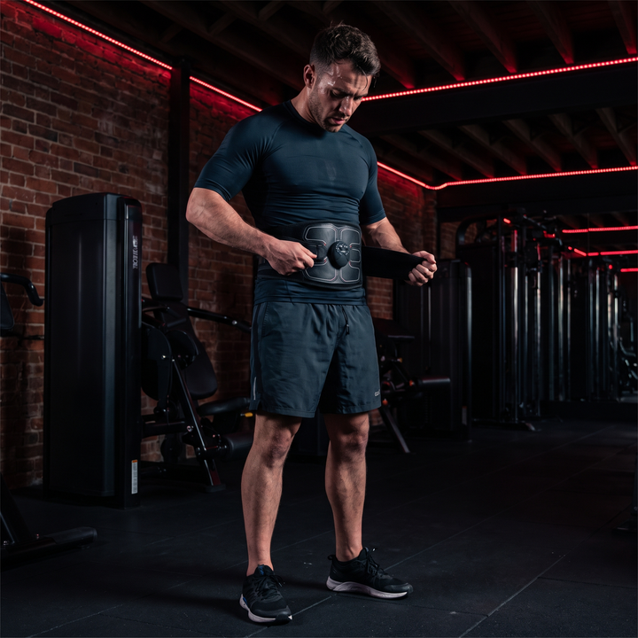 Professional EMS Muscle Stimulator Belt Abdominal Toning Training Belt Electric Body Massager Muscle Relaxation Fitness Recovery Waist Toning for Home Gym Workout