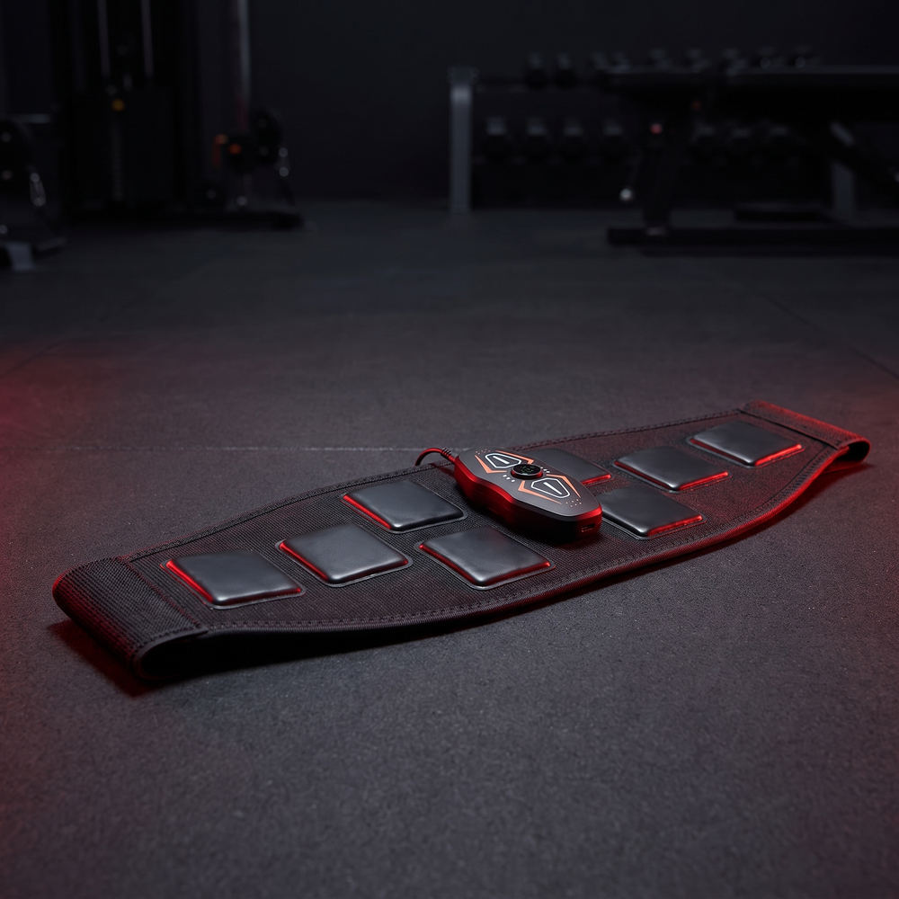 Professional EMS Muscle Stimulator Belt Abdominal Toning Training Belt Electric Body Massager Muscle Relaxation Fitness Recovery Waist Toning for Home Gym Workout