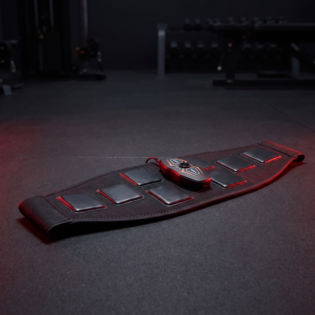 Professional EMS Muscle Stimulator Belt Abdominal Toning Training Belt Electric Body Massager Muscle Relaxation Fitness Recovery Waist Toning for Home Gym Workout
