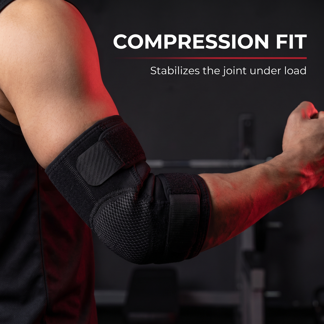 Professional Elbow Brace Compression Sleeve Elbow Support Strap for Tennis Elbow Golfers Elbow Tendonitis Bursitis Epicondylitis Sports Recovery Rehabilitation