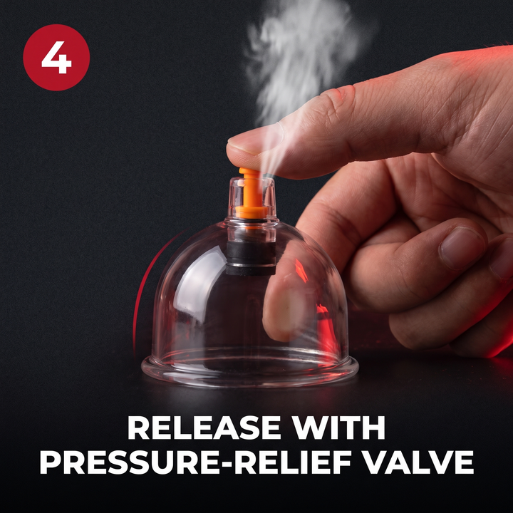 Professional Electric Cupping Therapy Device Vacuum Suction Cupping Set with Pressure Relief Valve Meridian Dredging Home Use Recovery Massage