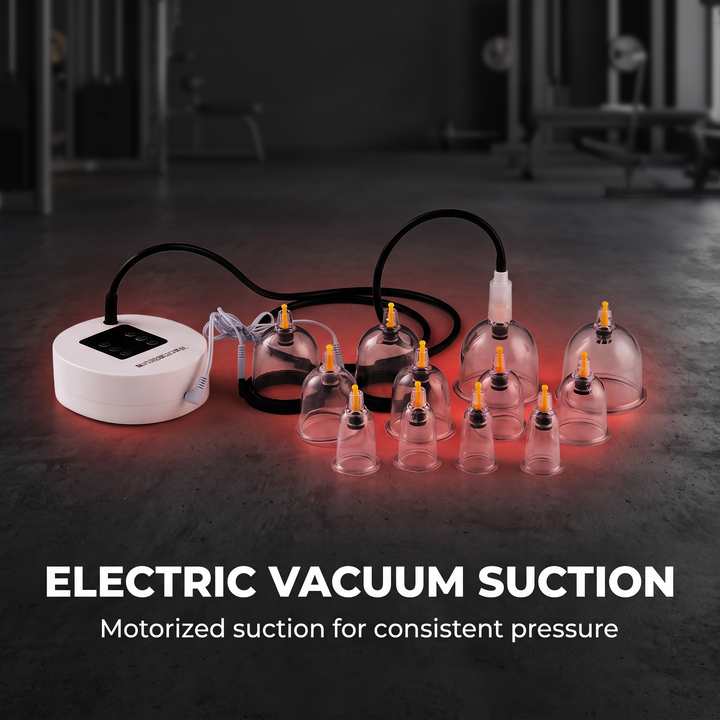 Professional Electric Cupping Therapy Device Vacuum Suction Cupping Set with Pressure Relief Valve Meridian Dredging Home Use Recovery Massage