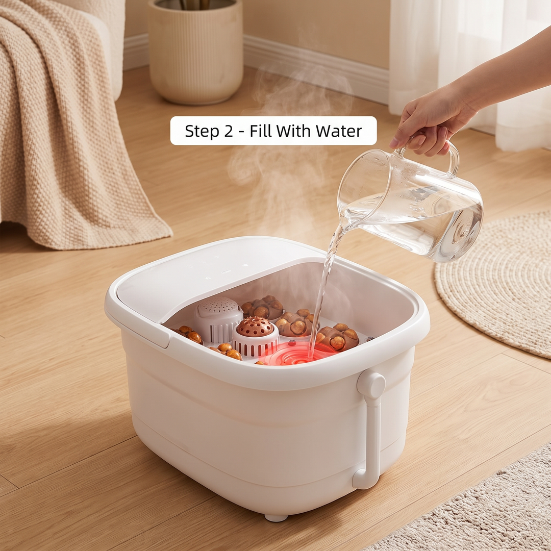Professional Electric Foot Spa Bath Tub Foldable Foot Massager with Automatic Heating Temperature Control Warm Water Soaking Basin for Home Use Recovery