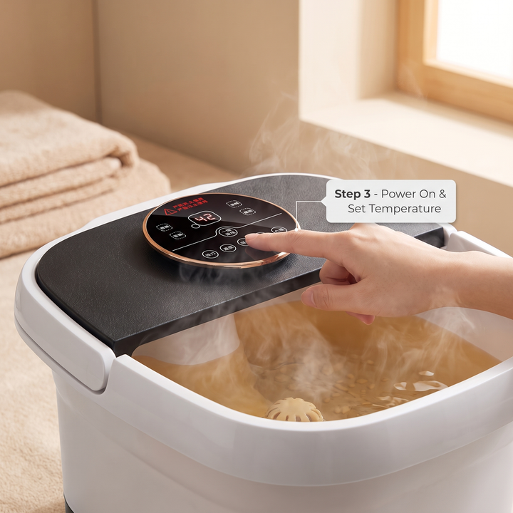 Professional Electric Foot Spa Bath Tub Foldable Foot Massager with Automatic Heating Temperature Control Warm Water Soaking Basin for Home Use Recovery