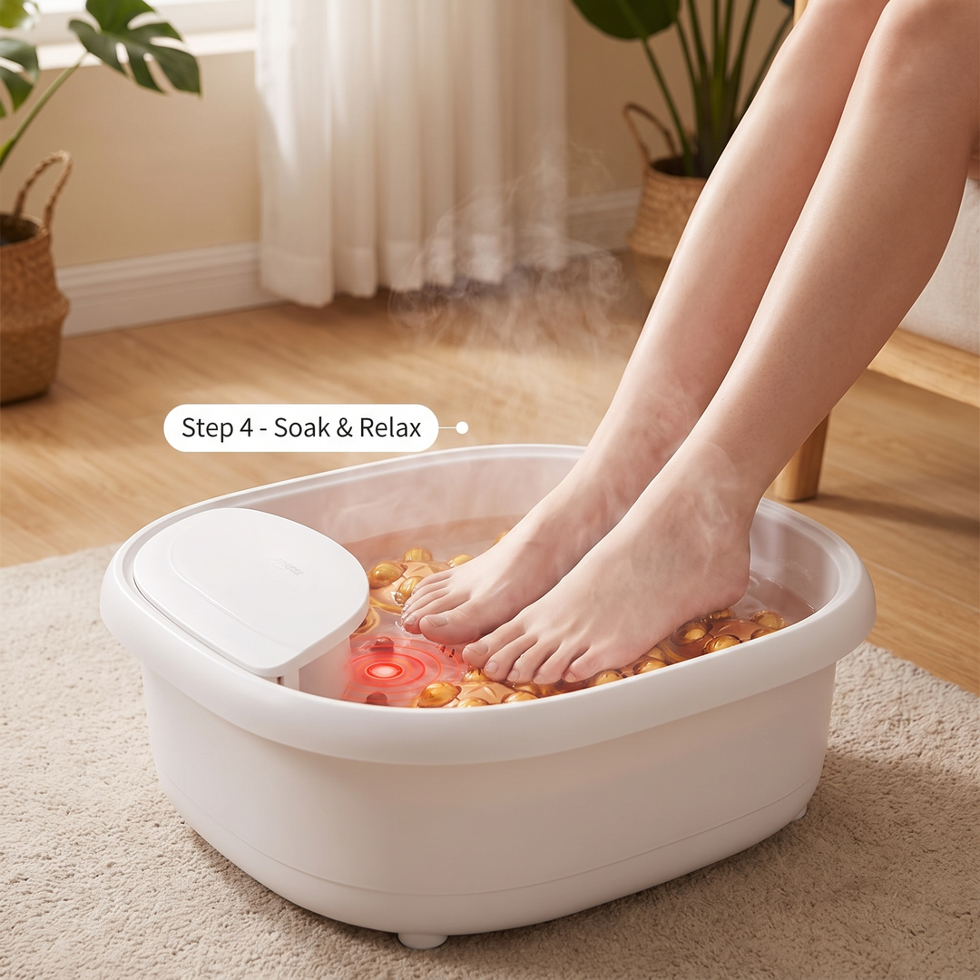 Professional Electric Foot Spa Bath Tub Foldable Foot Massager with Automatic Heating Temperature Control Warm Water Soaking Basin for Home Use Recovery