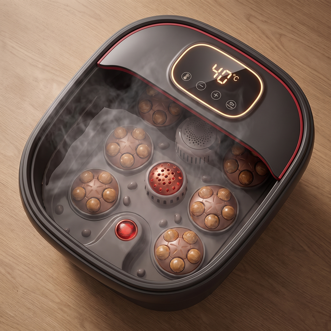 Professional Electric Foot Spa Bath Tub Foldable Foot Massager with Automatic Heating Temperature Control Warm Water Soaking Basin for Home Use Recovery
