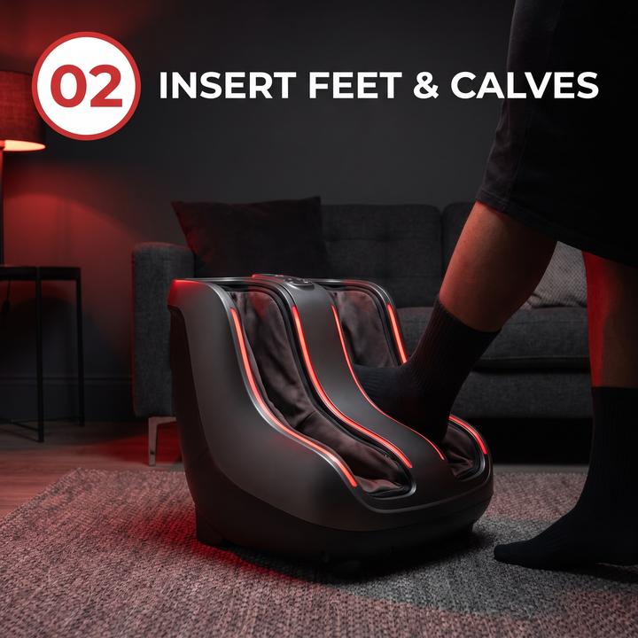 Professional Electric Foot and Calf Massager Shiatsu Kneading Heated Roller Deep Tissue Leg Massager for Stress Relief Relaxation Home Use Recovery