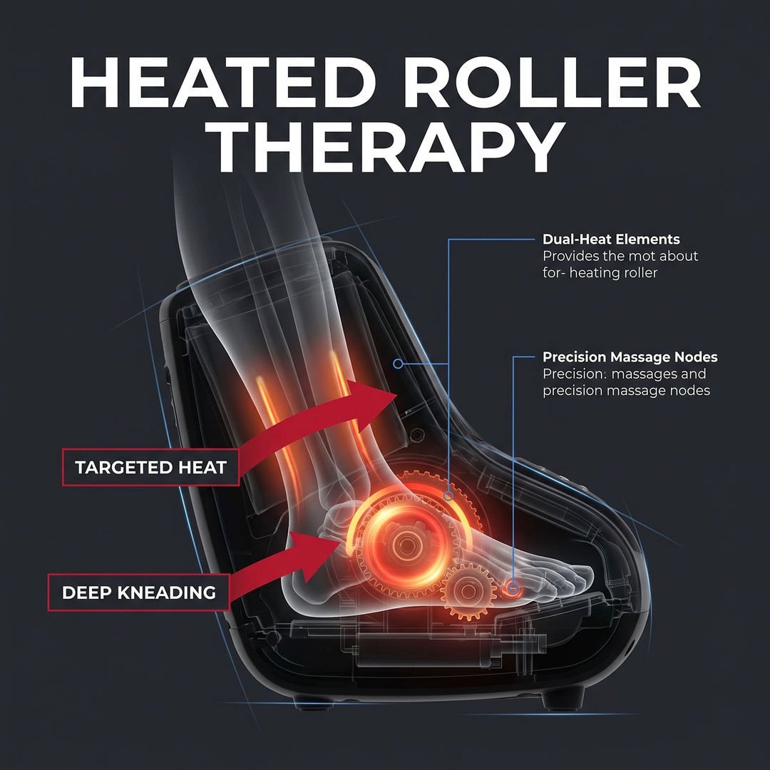 Professional Electric Foot and Calf Massager Shiatsu Kneading Heated Roller Deep Tissue Leg Massager for Stress Relief Relaxation Home Use Recovery
