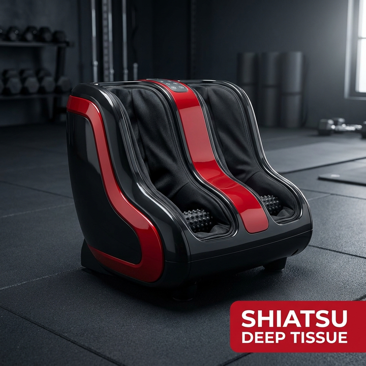 Professional Electric Foot and Calf Massager Shiatsu Kneading Heated Roller Deep Tissue Leg Massager for Stress Relief Relaxation Home Use Recovery