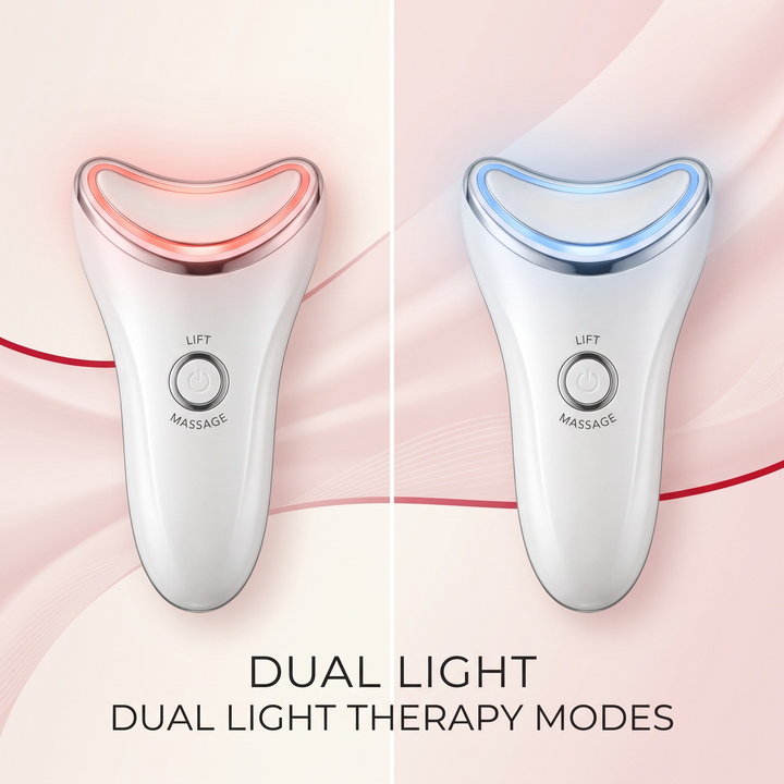 Professional Electric Gua Sha Face Massager Heated Scraping Board Red Blue Light Vibration Skin Rejuvenation Face Lifting Device Home Use