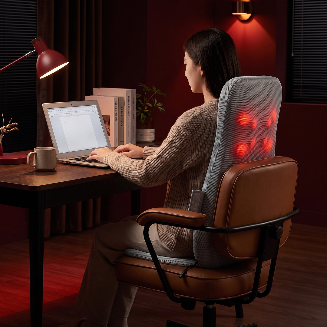 Professional Electric Shiatsu Back Massager with Heat Full Body Kneading Neck Shoulder Massage Cushion for Home Office Chair Use Relaxation Recovery