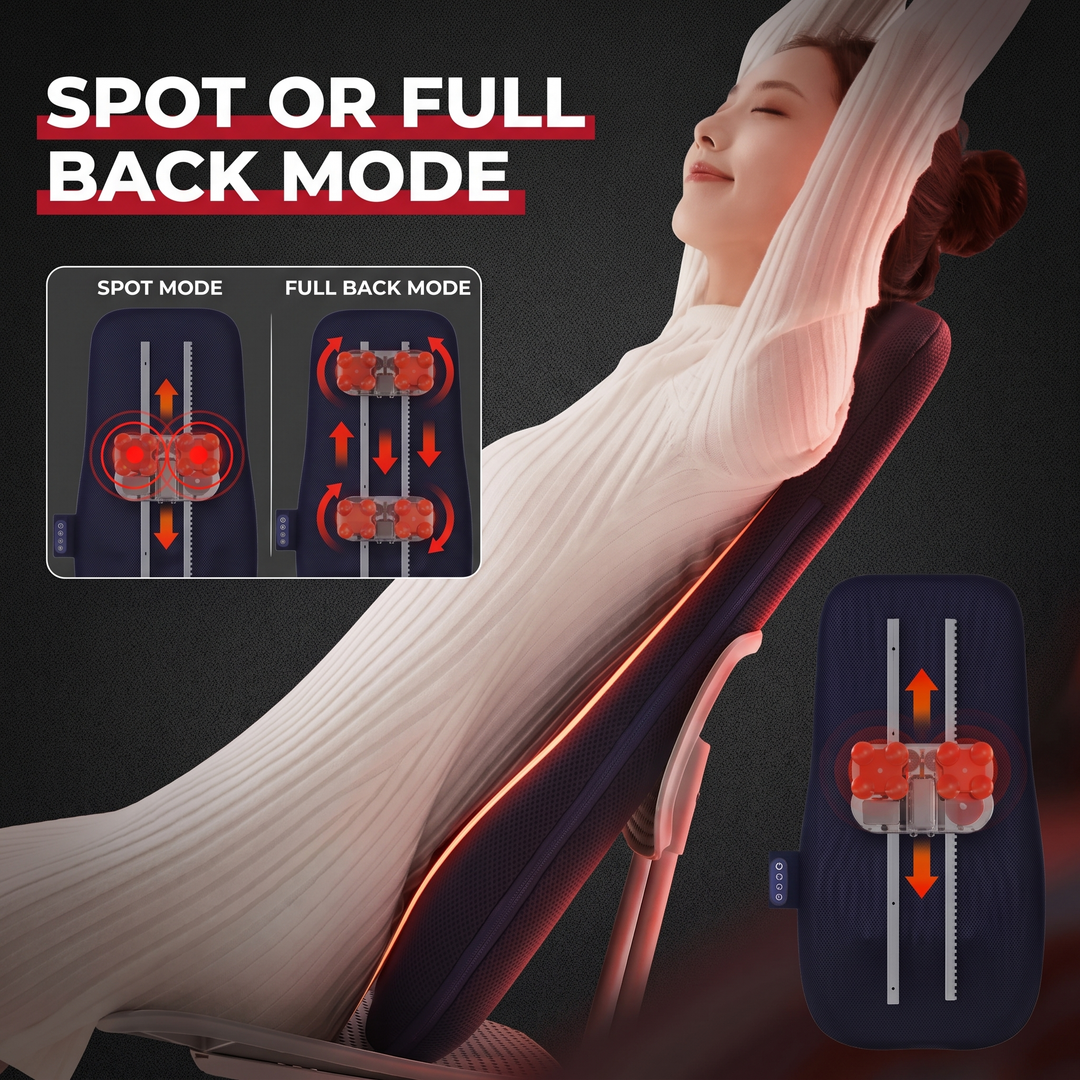 Professional Electric Shiatsu Back Massager with Heat Full Body Kneading Neck Shoulder Massage Cushion for Home Office Chair Use Relaxation Recovery