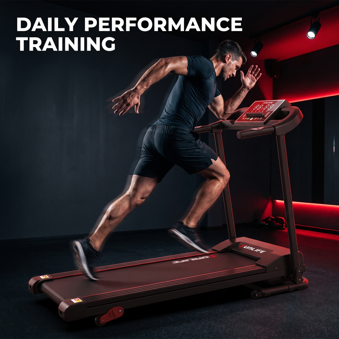 Professional Electric Treadmill Running Machine Motorised Walking Jogging Fitness Treadmill for Home Gym Cardio Training Daily Workout