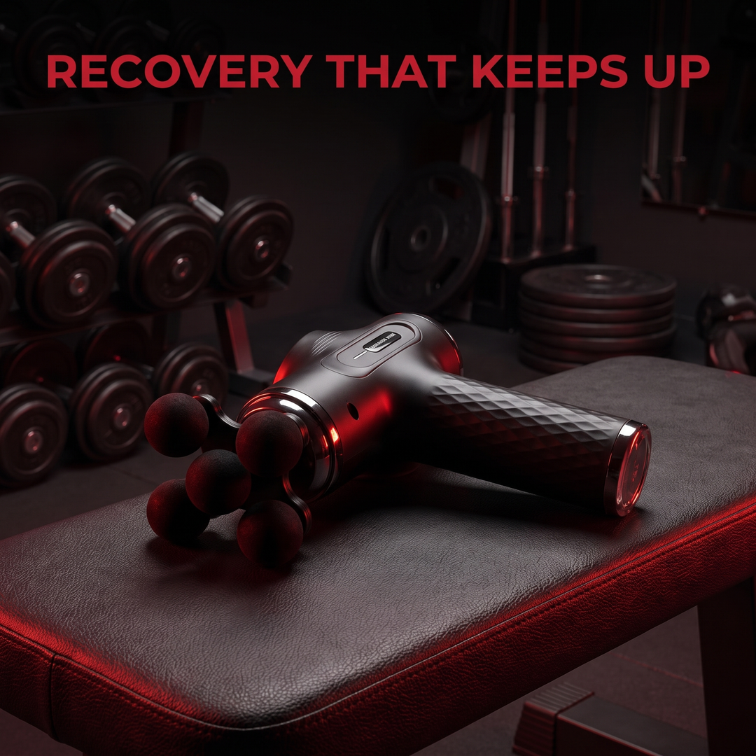Professional Fascia Massage Gun High-Frequency Vibration Deep Tissue Muscle Relaxation Device Replaceable Heads Full Body Recovery