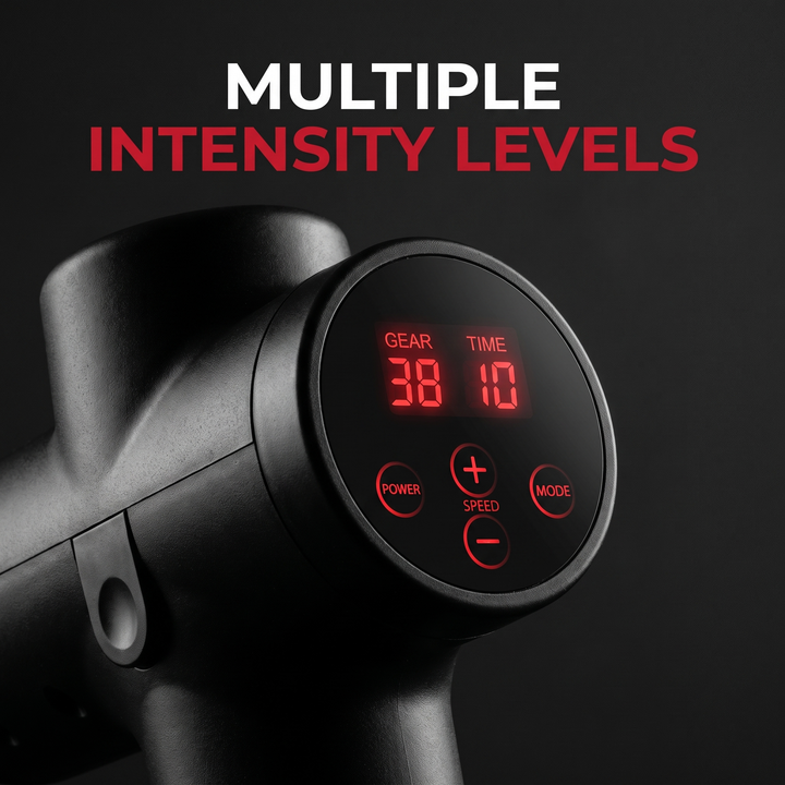 Professional Fascia Massage Gun High-Frequency Vibration Deep Tissue Muscle Relaxation Device Replaceable Heads Full Body Recovery