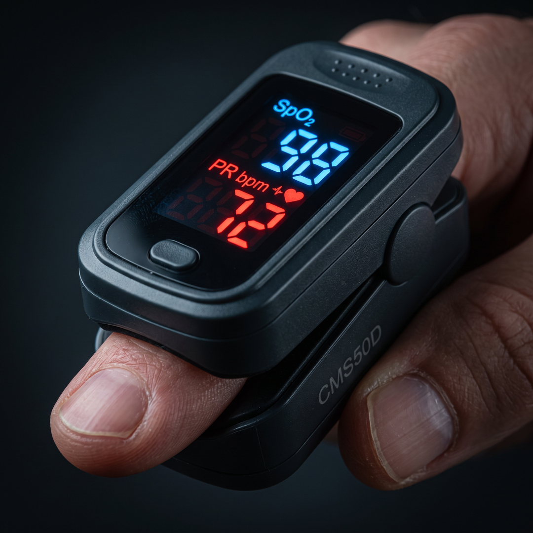 Professional Finger Pulse Oximeter Blood Oxygen Saturation Monitor Heart Rate SpO2 Meter Home Health Monitoring Device Daily Use