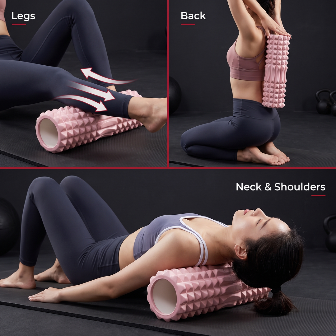 Professional Foam Roller Muscle Recovery Roller Deep Tissue Massage Myofascial Release Back Leg Arm Mobility Training Home Gym Fitness