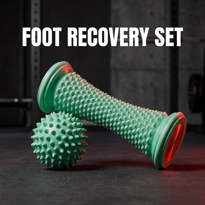 Professional Foot Massage Roller Set Plantar Fascia Roller Yoga Massage Ball Muscle Relaxation Foot Care Recovery Tool for Home Gym Fitness Rehabilitation