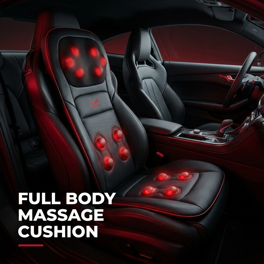 Professional Full Body Massage Cushion Seat Pad with Heat Neck Waist Back Vibration Massage for Car Home Office Chair Use