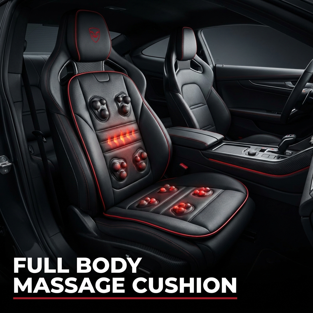 Professional Full Body Massage Cushion Seat Pad with Heat Neck Waist Back Vibration Massage for Car Home Office Chair Use