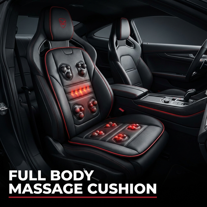 Professional Full Body Massage Cushion Seat Pad with Heat Neck Waist Back Vibration Massage for Car Home Office Chair Use