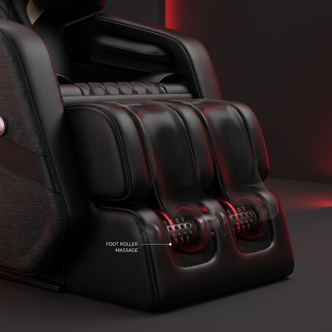 Professional Full Body Massage Recliner Chair Zero Gravity Recliner with Airbags Foot Roller Massage Auto Modes Home Recovery Relaxation Chair