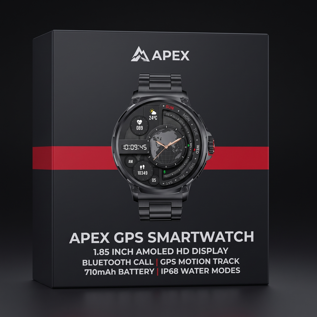 Professional GPS Smart Watch Sport Fitness Tracker 1.85 Inch AMOLED Display Bluetooth Calling Heart Rate Monitor Compatible Android iOS